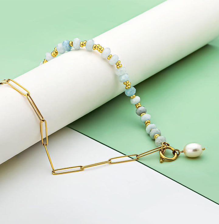 Natural Stone Chain Necklace