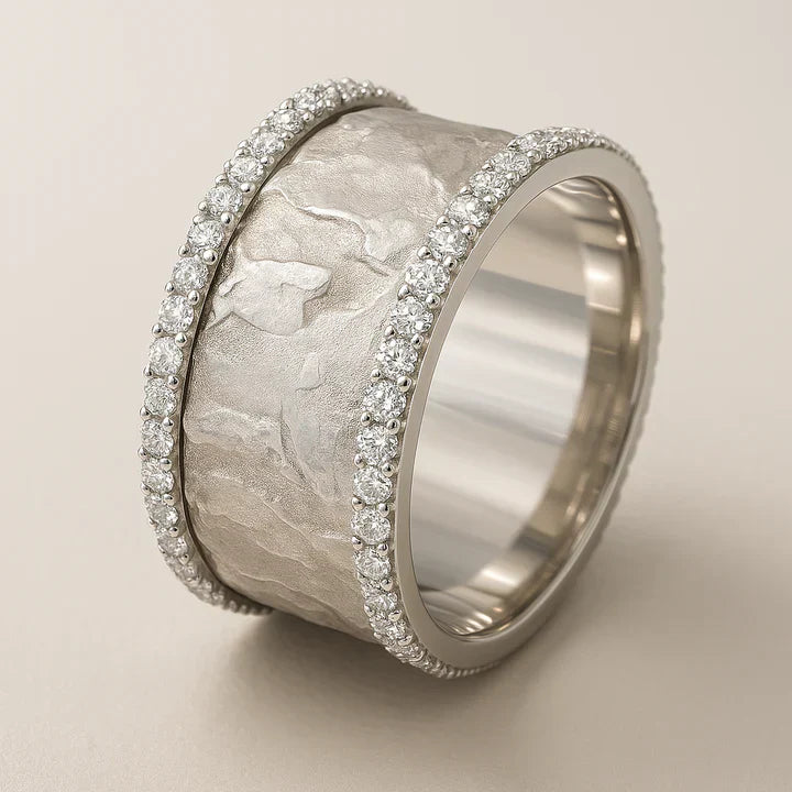 Antique Silver Ring with Zirconia