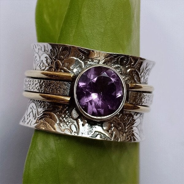 Boho Crystal Meditation Ring