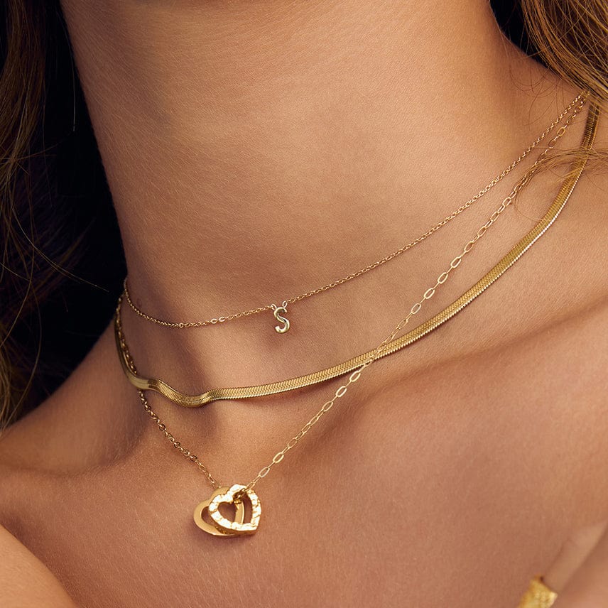 Mini Initial Gold Necklace