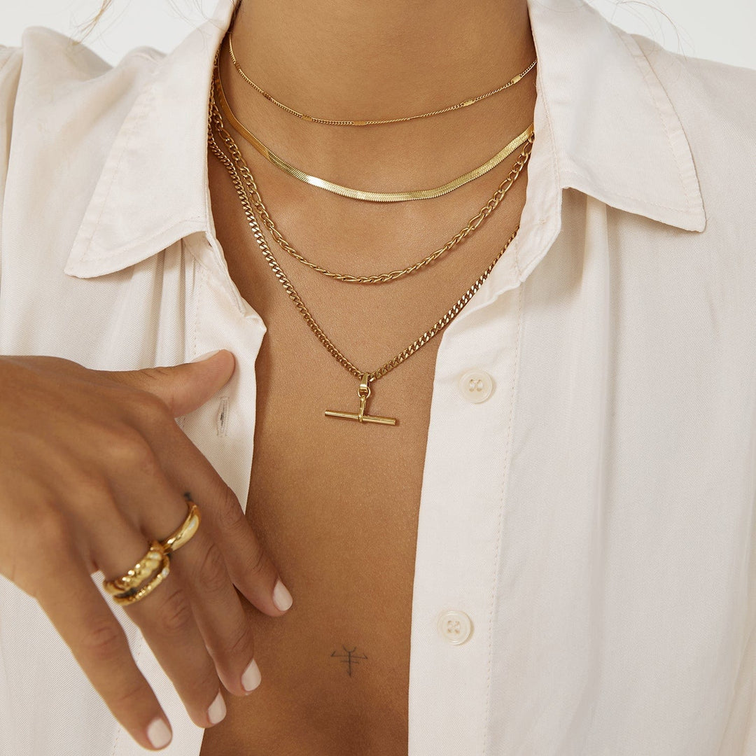 Marcella Double Stack Gold Necklace