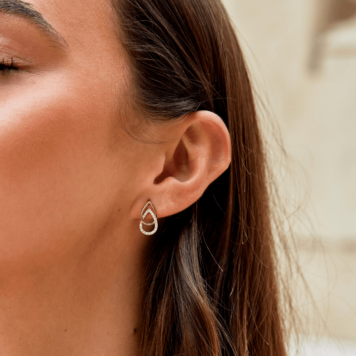 Lin Teardrop Link Earrings