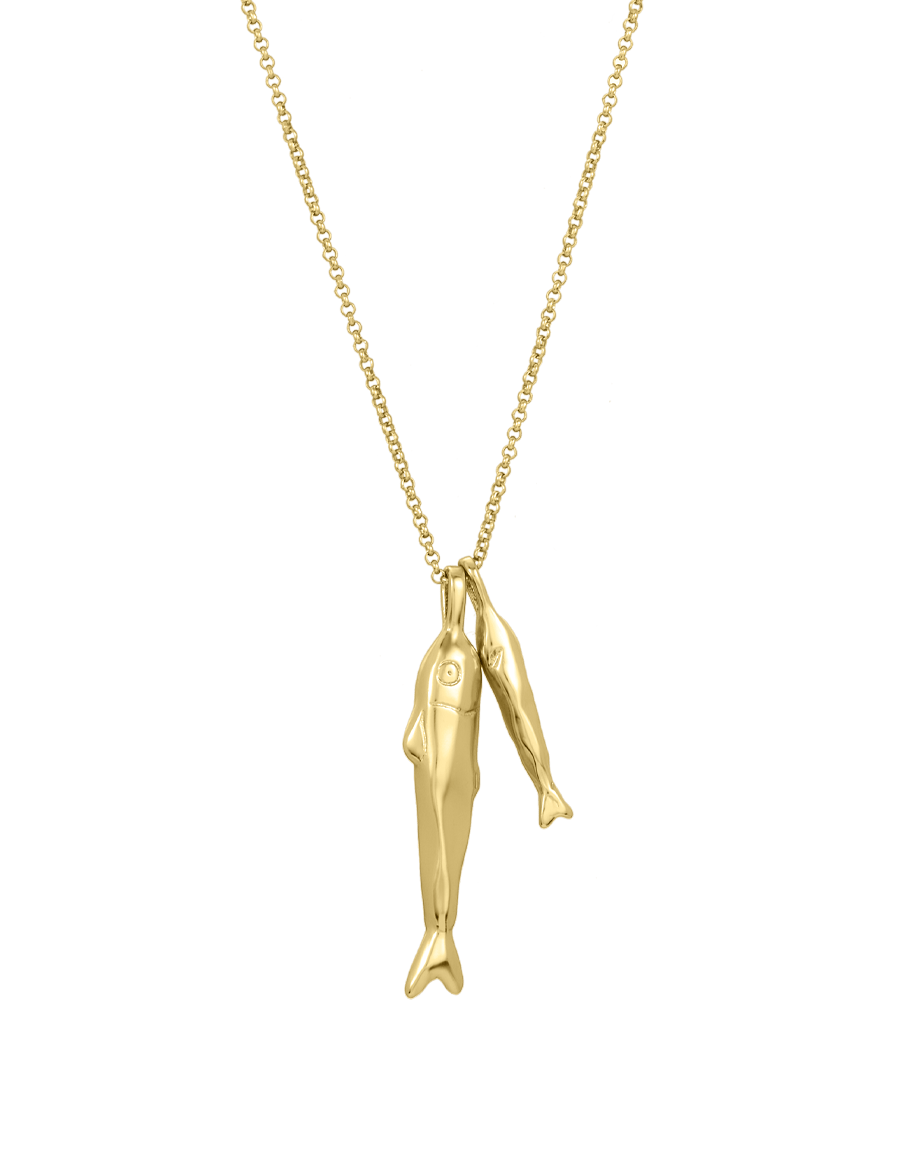 Long Fish Friends Necklace
