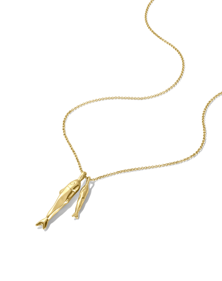 Long Fish Friends Necklace