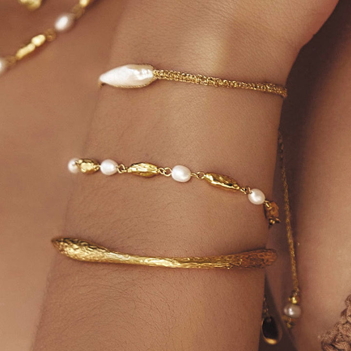 Mimi Pearl and Gold Bracelet