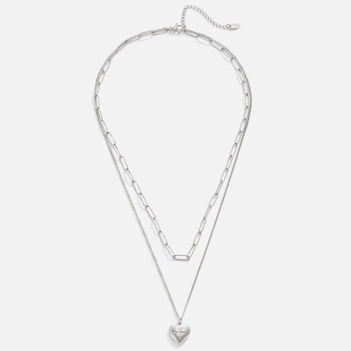 Heart & Paperclip Necklace